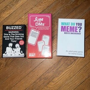 All 3 party games for $15. All played only once.